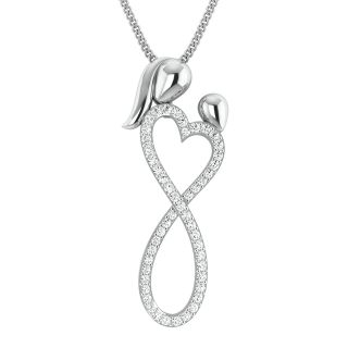 Samira Infinite Heart Office Wear Diamond Pendant